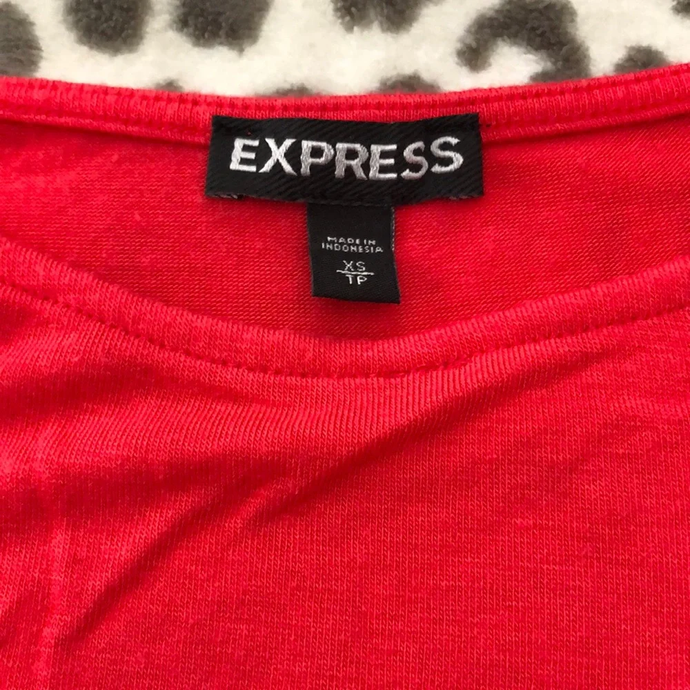 Express Cold Shoulder Strappy Top in Red Size XS